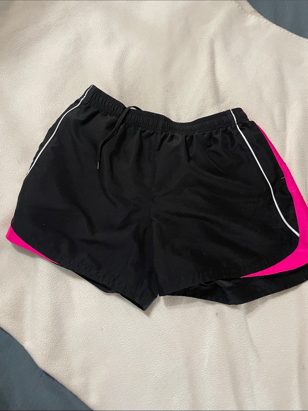 Bcg Black Athletic Shorts with Hot Pink Accents